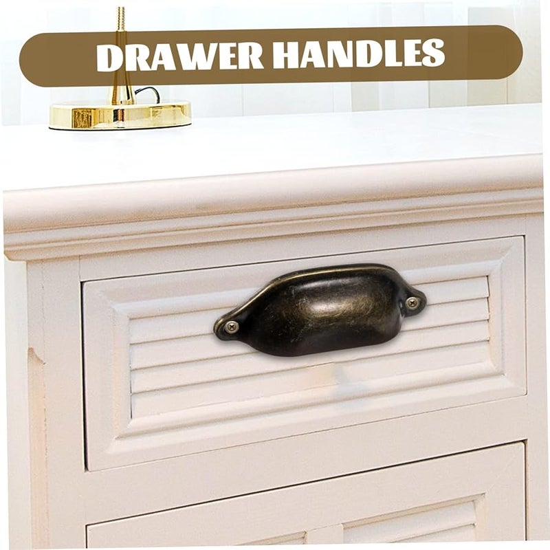 Vintage Bronze Cabinet Pulls Handles 12 Pack Smooth Surface For Wardrobe Kitchen - Image 2